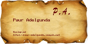 Paur Adelgunda névjegykártya